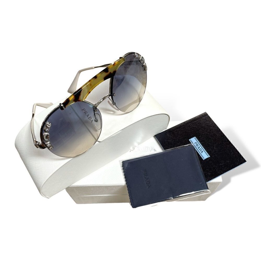 PRADA SPR 52U 23C-5R0 Light Havana Sunglasses